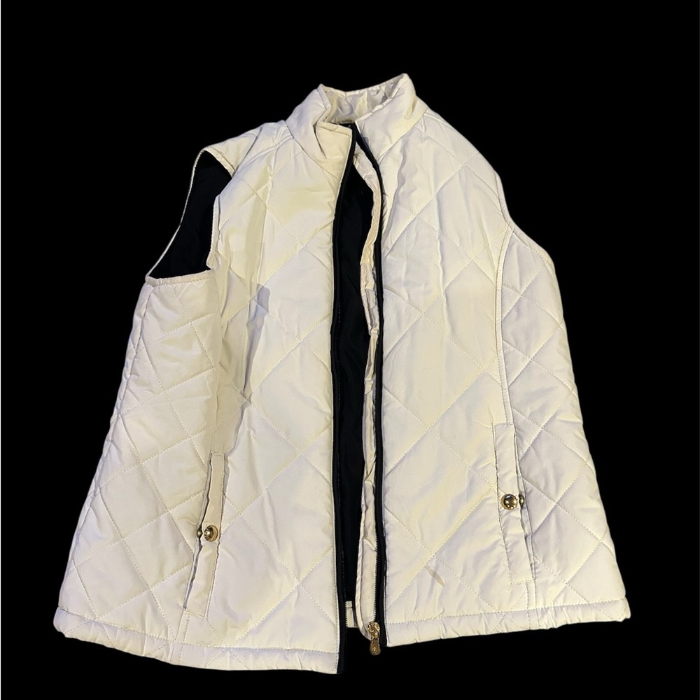 Ralph Lauren Women's Ivory Quilted Vest